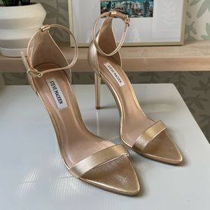 Gold Metallic Steve Madden Sandals with Heels